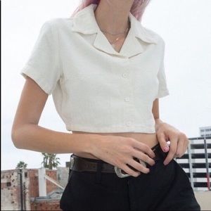 RARE BRANDY MELVILLE VIVIAN CREAM TOP